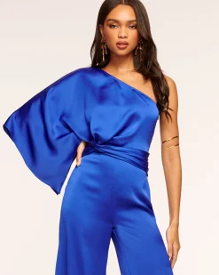 Best Ramy Brook Simone One-Shoulder Jumpsuit Black