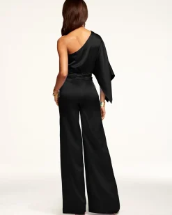 Best Ramy Brook Simone One-Shoulder Jumpsuit Black