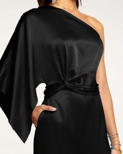 Best Ramy Brook Simone One-Shoulder Jumpsuit Black