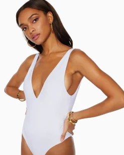 Fashion Ramy Brook Soren V-Neck One Piece Swimsuit