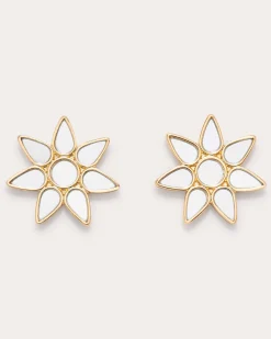 Hot Ramy Brook Star Mirrored Studs Gold