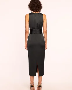 Discount Ramy Brook Talon Plunging Midi Dress Black