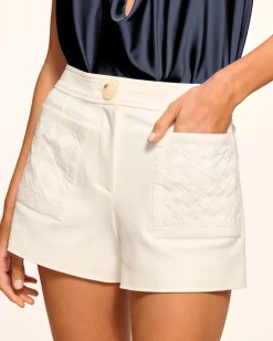 Outlet Ramy Brook Tamika Cotton Mini Short Ivory