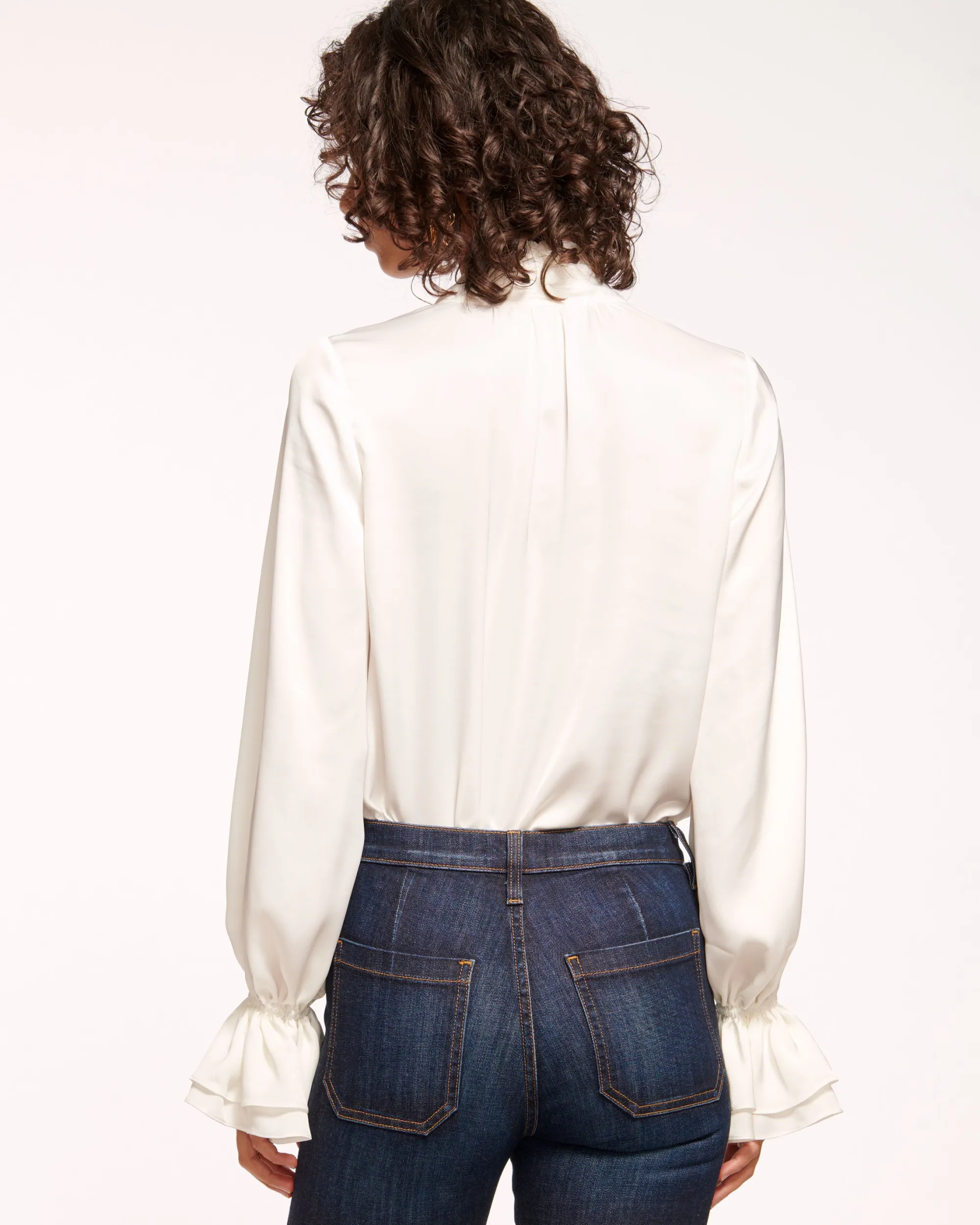 Clearance Ramy Brook Tammy Tie-Front V-Neck Blouse