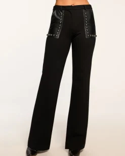 Outlet Ramy Brook Tashuna Studded Ponte Pant Blackponte