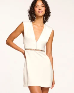 Sale Ramy Brook Teigan Embellished V-Neck Mini Dress