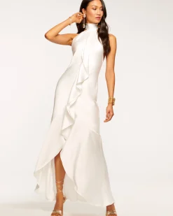 Clearance Ramy Brook Tera Ruffled Halter Gown