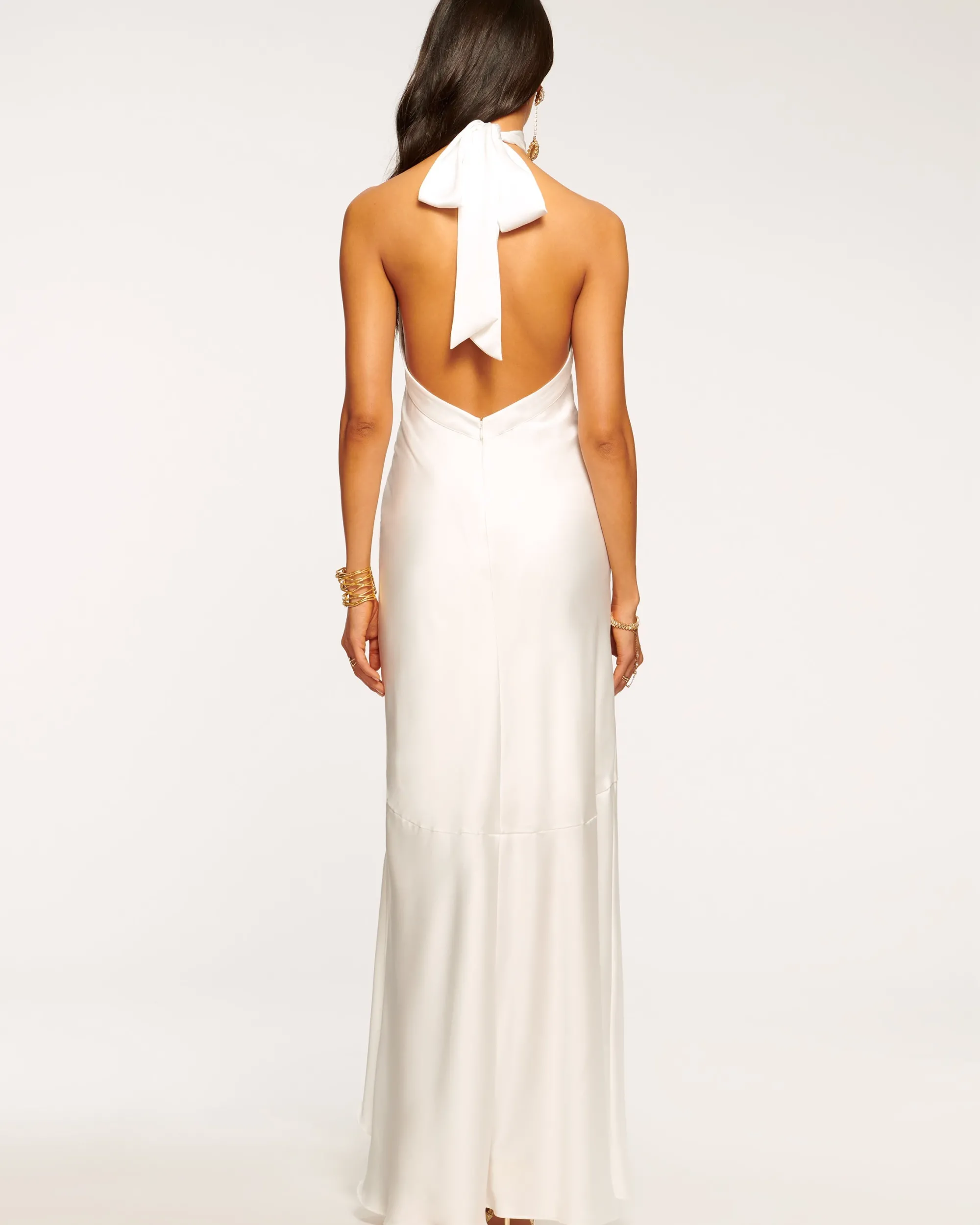 Clearance Ramy Brook Tera Ruffled Halter Gown