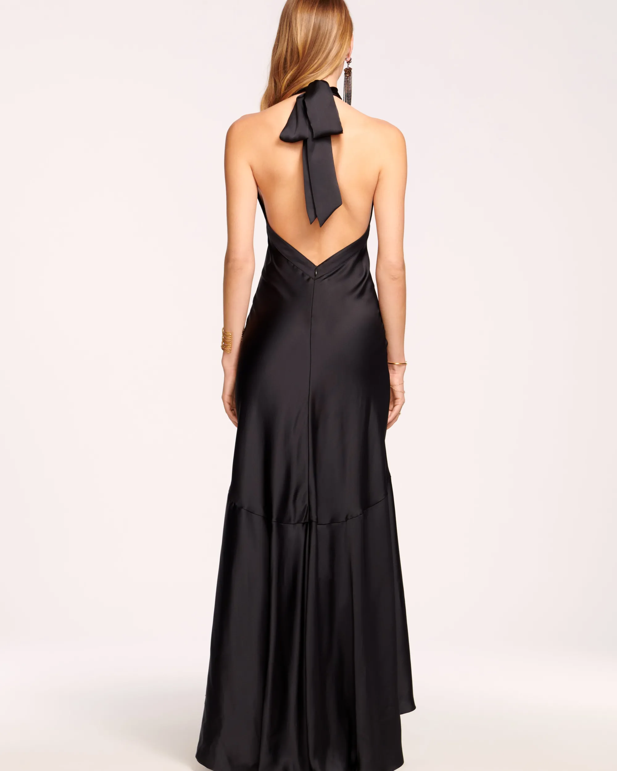 Clearance Ramy Brook Tera Ruffled Halter Gown