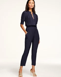 New Ramy Brook Tracey Puff Sleeve Jumpsuit