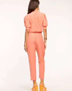 New Ramy Brook Tracey Puff Sleeve Jumpsuit
