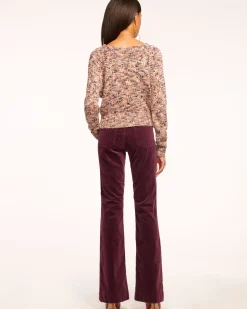 Outlet Ramy Brook Velvet Kyle Low Rise Flare Jean Pinotvelveteen