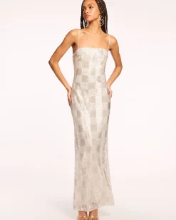 Discount Ramy Brook Verlo Beaded Gown Silverbead