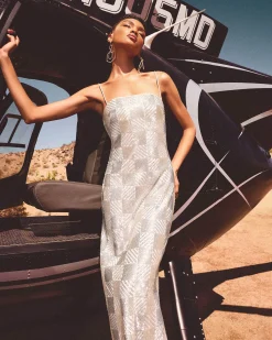 Discount Ramy Brook Verlo Beaded Gown Silverbead