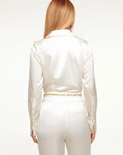 Best Ramy Brook Victoria Silk Button Down Blouse