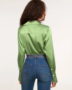 Best Ramy Brook Victoria Silk Button Down Blouse