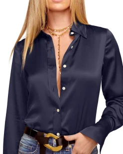 Best Ramy Brook Victoria Silk Button Down Blouse