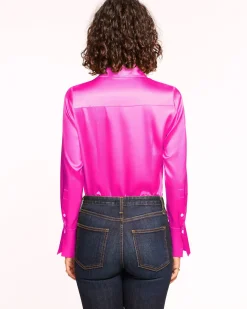 Best Ramy Brook Victoria Silk Button Down Blouse