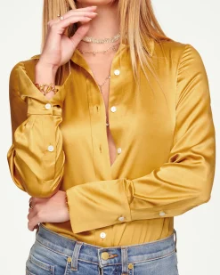 Best Ramy Brook Victoria Silk Button Down Blouse