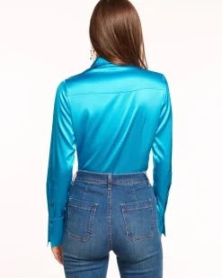 Best Ramy Brook Victoria Silk Button Down Blouse