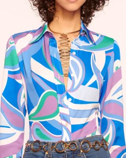 Best Ramy Brook Victoria Silk Button Down Blouse