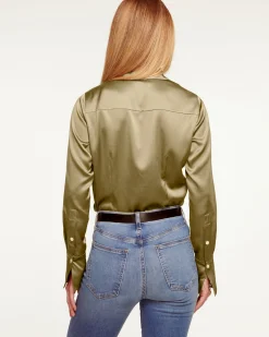 Best Ramy Brook Victoria Silk Button Down Blouse