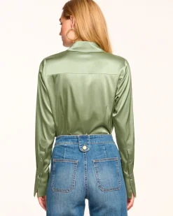 Best Ramy Brook Victoria Silk Button Down Blouse