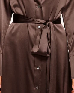 Fashion Ramy Brook Victoria Silk Button Down Midi Dress