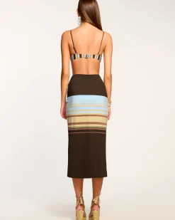 Discount Ramy Brook Xana Coverup Skirt Brownstripe