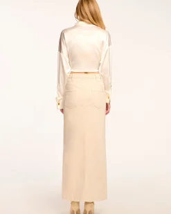 New Ramy Brook Xavier Denim Maxi Skirt