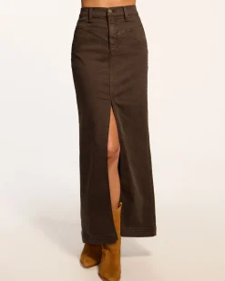 New Ramy Brook Xavier Denim Maxi Skirt