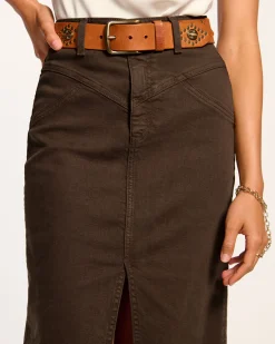 New Ramy Brook Xavier Denim Maxi Skirt