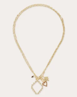 Sale Ramy Brook Zena Charm Necklace Gold